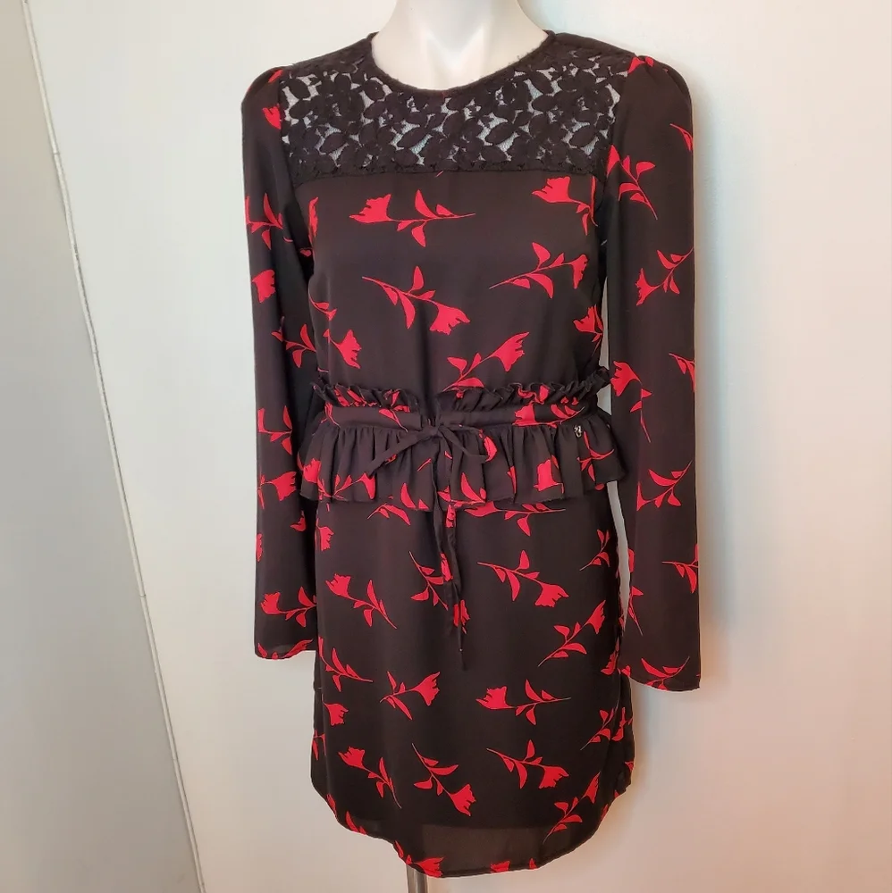 Gaudi 3/4 Sleeve Floral Adjustable Dress 2 - Picture 2 of 5